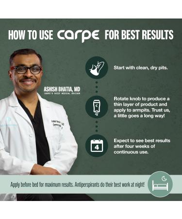 Carpe Underarm Antiperspirant and Deodorant - Eucalyptus Scent, Clinical Strength, 1.69 Fl Oz - Manage Hyperhidrosis, Combat Excessive Sweating - Stay Fresh All Day - Buy Online on GoSupps.com