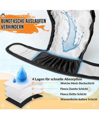 Buy Slowton Adjustable Dog Diapers for Bitches - Eco-Friendly Washable Incontinence & Runoff Solution - Black XL - Buy Online on GoSupps.com