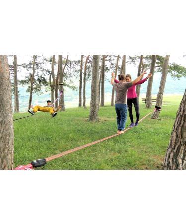 Gibbon Slacklines Classicline 49ft with Treewear - Red | Ratchet Protection | Tree & Line Protection - 50mm Wide - Buy Online on GoSupps.com