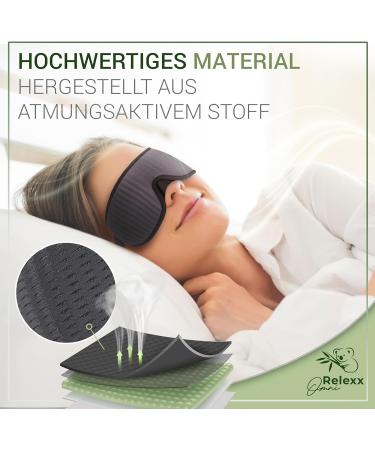 Omnirelexx Sleep Mask - Breathable 3D Eye Mask for Men & Women | 100% Opaque Memory Foam Ideal for Side Sleepers - Includes Travel Bag - Buy Online on GoSupps.com
