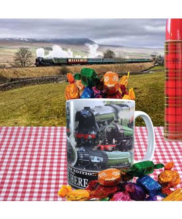 Classic Iconic Steam Locomotive Trains Personalised Mug with Choice of Sweets Gift - Buy Online on GoSupps.com