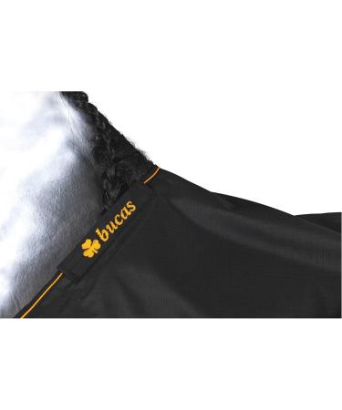 Marengos by Bucas 1200D Winter Blanket | Breathable Waterproof Turnout | Black/Orange | Size 135cm (100g/m Filling) - Buy Online on GoSupps.com