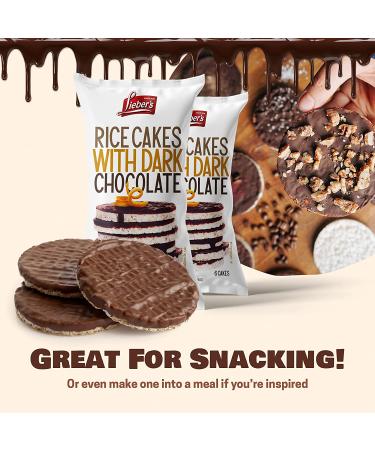 LIEBERS Dark Chocolate Rice Cakes - Kosher Certified, Dairy Free, Gluten Free Snack - Pack of 3 - Buy Online on GoSupps.com
