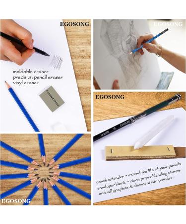 EGOSONG 41-Piece Drawing Set with Sketchbook - Sketching and Shading Kit for Adults, Teens, and Beginners - Buy Online on GoSupps.com