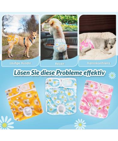 Slowton XS Dog Diapers for Bitches | Washable Incontinence & Heat Solutions | 3 Pack - Buy Online on GoSupps.com