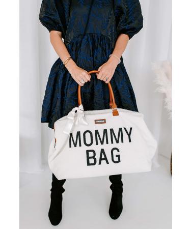 Childhome Mommy Bag - Large Capacity Travel & Changing Bag with Wrap Pocket Adjustable Strap & Insulating Divider - Teddy Ecru - Buy Online on GoSupps.com