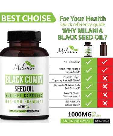 Black Seed Oil Capsules 120 Softgels - Omega 3 6 9 Supplement - Immune, Digestive & Heart Health Support - Halal, Non-GMO - 120 Count - Buy Online on GoSupps.com