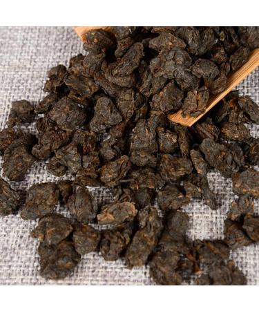 HQZM Yunnan Sticky Fragrance Puer Mature Tea 1764oz Golden Bud Old Tea Buds 500g Smooth Tea Soup