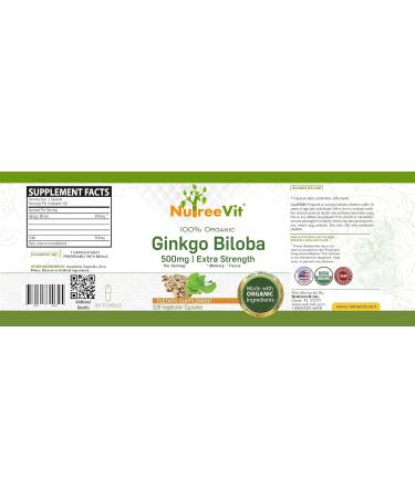 NutreeVit Ginkgo Biloba Capsules (320 Capsules) - Buy Online on GoSupps.com