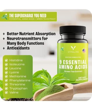 VYTALIFE Essential Amino Acids Supplement - BCAA Energy for Men & Women | Nutritional Capsules - Buy Online on GoSupps.com
