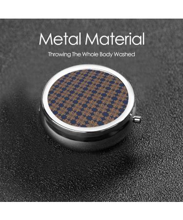 Portable Floral Metal Pill Box - Round 3-Compartment Organizer for Small Pills | Travel Essential - Buy Online on GoSupps.com