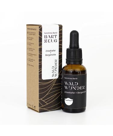 Barteitzeug Beard Oil Waldwunder - 100% Natural Zirbelkief & Bergamot - 30ml - Soothes Itching & Softens Beard - International Shipping Available - Buy Online on GoSupps.com
