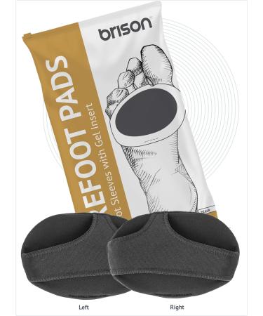 Brison Metatarsal Pads - Ball of Foot Cushion for Metatarsalgia Pain Relief - Large Black Sleeve for Tight Fitting Shoes - Buy Online on GoSupps.com