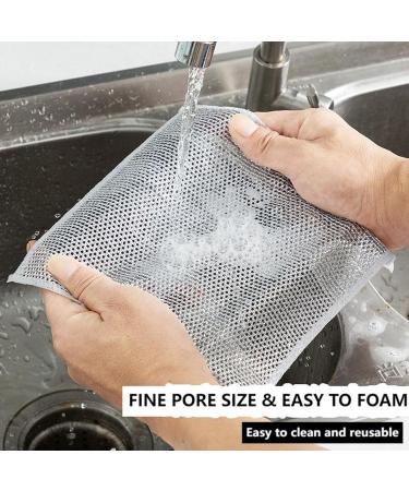 Ancienflow Scrubber Ancienflow Double Stainless Steel Scrubber Non Scratch Wire Dish Cloth Multipurpose Wire Dishwashing Rags for Wet and Dry for Dishes Sinks Counters (5pcs) - Buy Online on GoSupps.com
