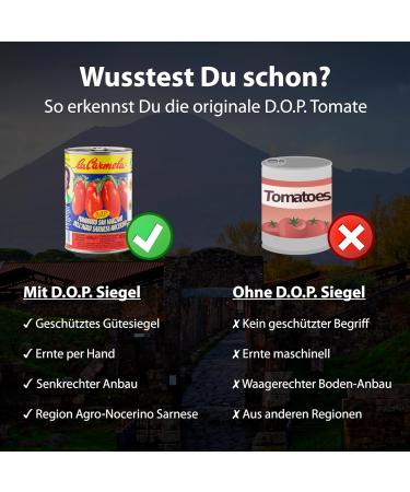 Buy ESPREVO D.O.P. San Marzano Tomatoes - 24x 400g Cans | La Carmela Whole Peeled Pizza Tomatoes - Authentic Italian Quality for Your Dishes - Buy Online on GoSupps.com