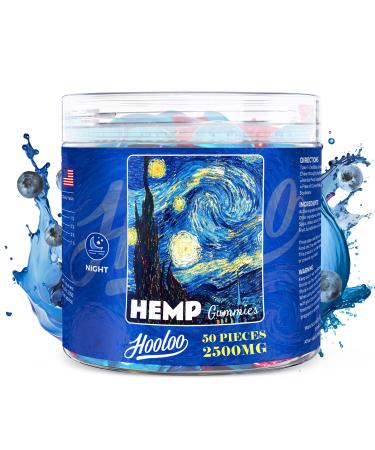 Hemp Gummies for Adults - Blueberry Grape Natural Juice Vitamins, Omega 3 - Chewable Gummy, Made in USA Blueberry, Grape