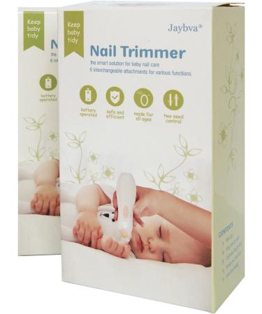 Jaybva Electric Baby Nail File Trimmer - Safe Clippers Set for Newborns & Toddlers - Automatic Cutter Kit for Fingernail and Toenail Care - Light Green - Buy Online on GoSupps.com