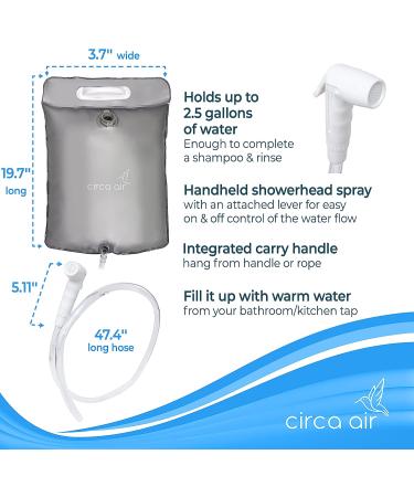 Inflatable Hair Washing Basin & Bedside Shower Bag Bundle | Ideal for Bedridden & Elderly | Portable Shampoo Bowl for Easy & Convenient Hair Washing in Bed - Buy Online on GoSupps.com