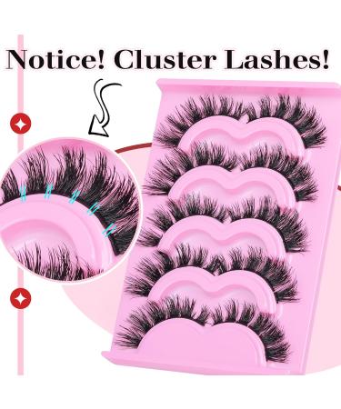 Goddvenus Wispy Cluster Lashes D Curl Individual Eyelashes Natural Paired Lash Clusters Fluffy Lashes Individual Cluster Individual Lashes DIY Lash Extensions for Beginners - Buy Online on GoSupps.com