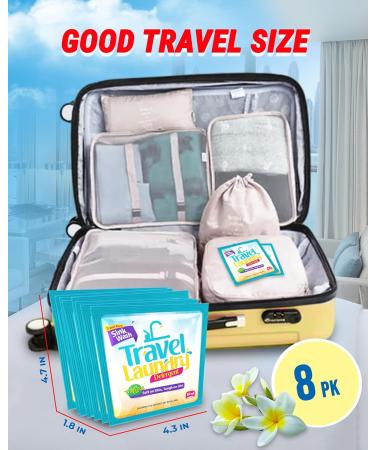 Skywin Travel Laundry Detergent 10 ml - 8 Pack | Effective Travel Soap for Sink Washing | Essential for International Travel - Buy Online on GoSupps.com