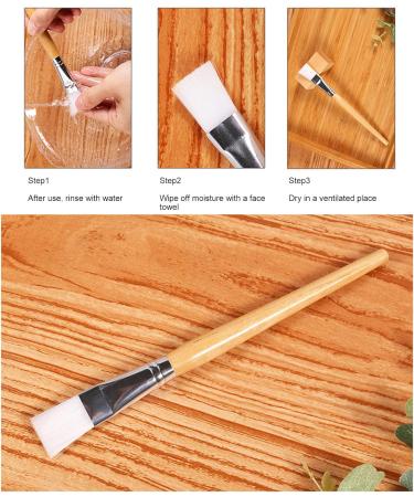 Mask Brush Face Set Face Mask Brush Face Mask Brushes Soft Hair Mud Applicator DIY Skin Care Tool with Wooden Handle - Buy Online on GoSupps.com