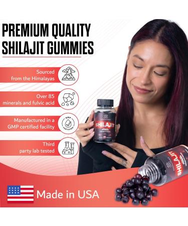 1000 mg Premium Himalayan Shilajit Gummies for Men and Women | Sugar-Free Organic | Non-GMO | Vegan-Friendly | Energy & Focus Boost - Immune Support | 60 Gummies 60 Count (Pack of 1) - Buy Online on GoSupps.com
