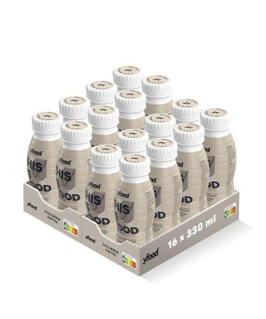YFOOD Cold Brew Coffee Drink - 23g Protein 26 Vitamins & Minerals - 16 x 330ml On-the-Go Meal Replacement - Buy Online on GoSupps.com