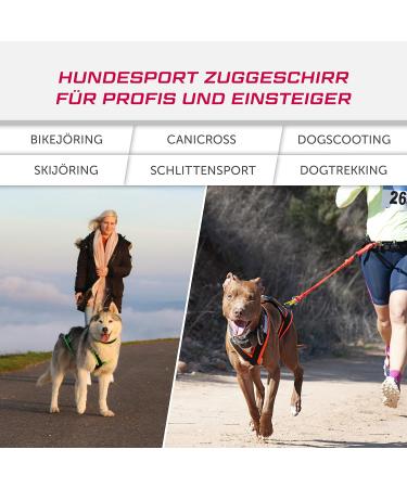 LASALINE Dog Harness for Pulling Sports - Canicross Bikejoring Skijoring & Sledding - Black Neon Orange XXL - Buy Online on GoSupps.com