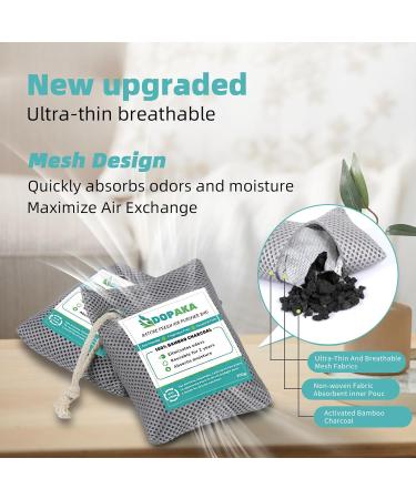 Nature Fresh Activated Charcoal Air Purifier Bags - Odor Eliminator Moisture Absorber & Natural Car Freshener (4 Pack 200g Each) - Perfect for Home Pets Shoes & Closets - Buy Online on GoSupps.com