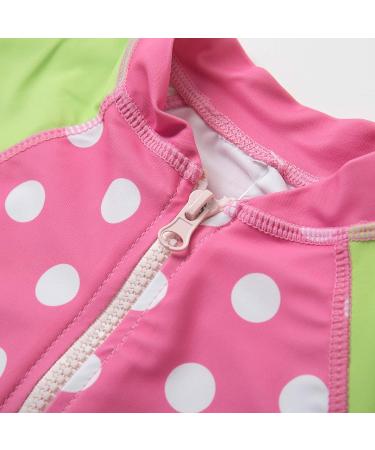 Bonverano Baby Girls UPF 50+ Sunsuit with Sun Cap - Pink/Green 9-12M - Buy Online on GoSupps.com