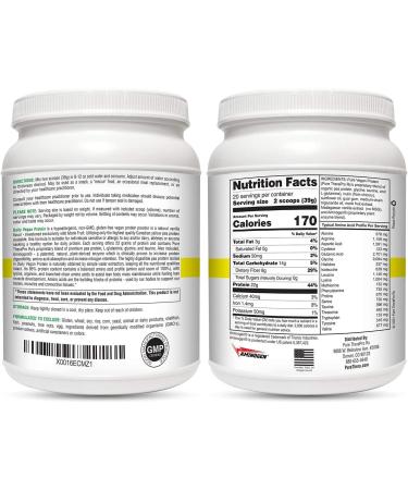 Organic Yellow Pea Protein Vanilla - 20 Servings (NEW BIGGER SIZE) | 22g Protein, Sugar Free, 8g Fiber, Amino Acid Score 100 - Buy Online on GoSupps.com