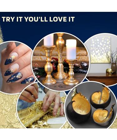 QTADAH Imitation Gold Leaf Sheets 100 Pcs - 5.5x5.5 Inches - Gold Foil for Artwork, DIY Crafts, Nail Art, Painting - Multipurpose & Easy to Use - Buy Online on GoSupps.com