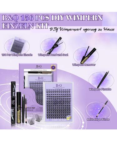 Premium 156 PCS Lash Extension Set - Individual Eyelashes Adhesive Mascara Brush & Applicators for DIY Extensions (B01 Kit) - Buy Online on GoSupps.com