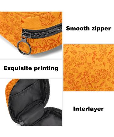 Autumn Leaves Sanitary Napkin Storage Bag - Portable Period Kit Pouch for Menstrual Cup & Sanitary Pads - Color 7 - Buy Online on GoSupps.com