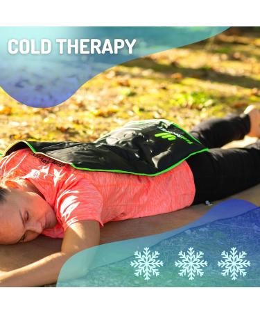 XXL Cold Warm Compress for Backs & Legs - Reusable Cooling Pillow & Gel Pads for Hip & Back Pain Relief (60x38 cm) - Extra Soft Fabric - Buy Online on GoSupps.com