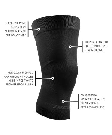 CEP Light Support Knee Sleeve - Unisex Black Medium | Optimal Compression for Sports & Recovery - Buy Online on GoSupps.com
