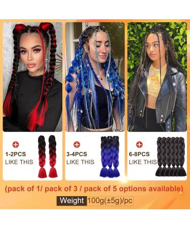 Shop 3-Pack 41 Inch Light Pink Synthetic Jumbo Braid Crochet Hair Extensions - Buy Online on GoSupps.com