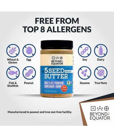 Beyond The Equator 5 Seed Butter Creamy 16 oz - Nutritious Vegan Spread - Buy Online on GoSupps.com