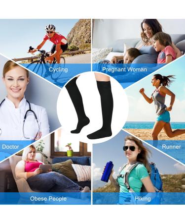 ACWOO Thigh High Compression Stockings 15-21mmHg - Support for Varicose Veins, Edema, Flight, Nurses, Running - Men & Women - Buy Online on GoSupps.com