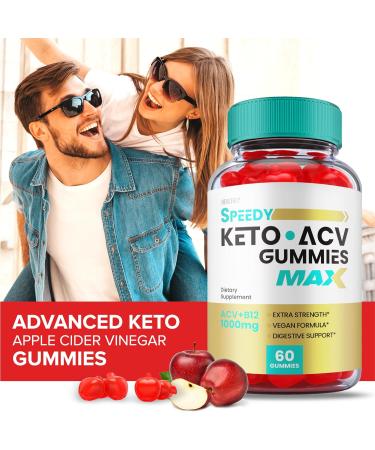 Speedy Keto ACV Gummies - Maximum Strength 1000mg Vegan Formula (60 Gummies) - Buy Online on GoSupps.com