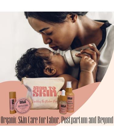 Buy Skin to Skin Labor Kit - 4 Piece Eco-Friendly Set in Cosmetic Bag | Lip Balm Anti-Itch Balm Massage Oil & Organic Aromatherapy - Buy Online on GoSupps.com