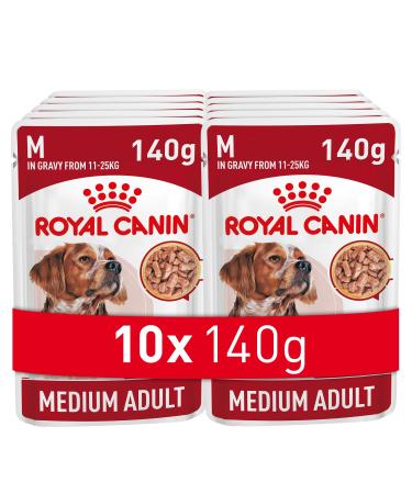 Royal Canin Medium Adult Dog Food Wet Pouches 140g (Pack of 10)