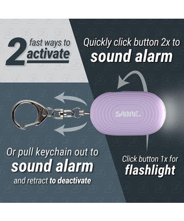 SABRE Personal Safety Kit with Pepper Spray and 2-in-1 Personal Alarm with LED Light, 25 Bursts,130dB Alarm, Audible Up to 1,250 Feet Lavender - Buy Online on GoSupps.com