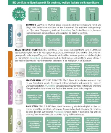 Organic Hair Oil HAVANA CURLS Hair Serum 50ml COSMOS Organic certified natural cosmetics for dry wavy curly and coily hair - Buy Online on GoSupps.com