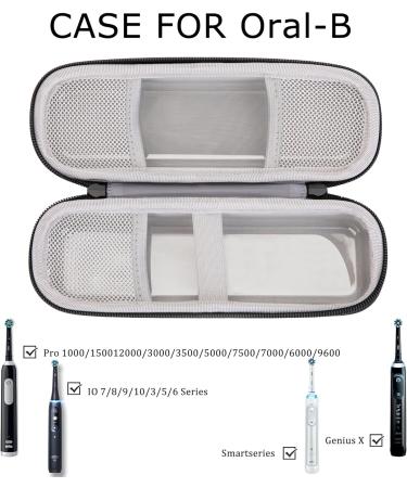 Stukcae Toothbrush Travel Case for Oral-B Pro Series | Hard Shell Portable Electric Toothbrush Protector with Waterproof Lining & Accessory Pocket - Buy Online on GoSupps.com