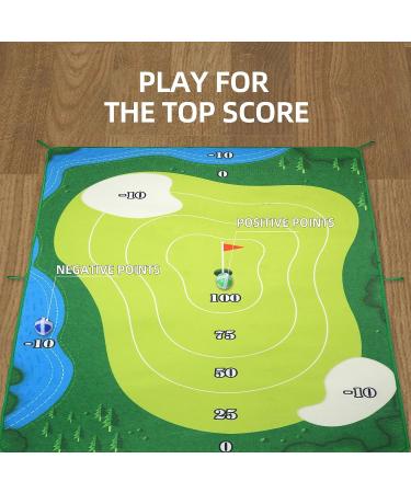 Battle Royale Golf Chipping Game Mat with 20 Grip Balls 57"31.5" Velcro Golf Hitting Mat  Casual Golf Games for Adults Indoor Outdoor Ideal Gift for Men Kid Play in Home Backyard Office - Buy Online on GoSupps.com