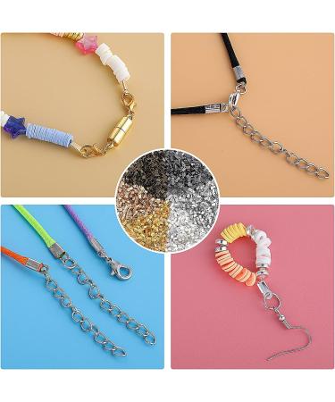 ASTER 1200 Pieces Fold Over Cord Ends Terminators for Jewelry Making - Necklace Bracelet Ending Clasp Tips - Buy Online on GoSupps.com