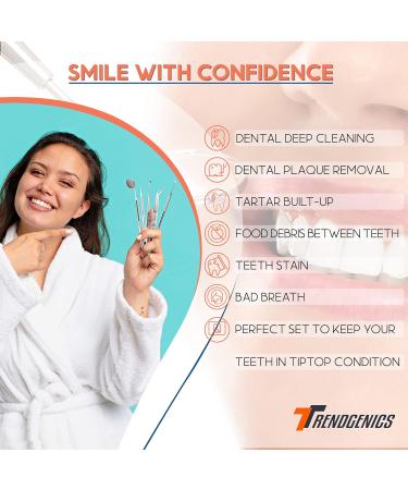 Professional Dental Tools Kit - Stainless Steel Plaque & Calculus Remover Tooth Cleaning Picks Mirror & Tongue Scraper - Dentist-Approved Hygiene Set for Teeth Care - Buy Online on GoSupps.com