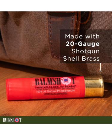 BALMSHOT Lip Balm 4 Pack (100% All-Natural Pomegranate) - Buy Online on GoSupps.com