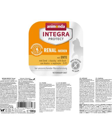 Animonda Integra Protect Kidney Cats Wet Food - Renal Insufficiency with Duck 16 x 100g | Premium Cat Nutrition - Buy Online on GoSupps.com